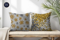 Silver Gold Glitter Festive Seamless Digital Paper Product Image 2