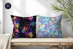 Disco Party Sequin Holographic Texture Digital Paper Product Image 2