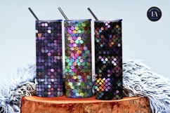 Shiny Disco Sequin Holographic Texture Digital Paper Product Image 3