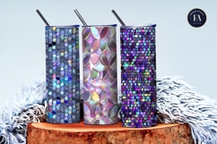 Seamless Holographic Disco Sequin Texture Digital Paper Product Image 3