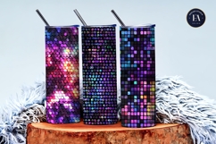 Seamless Holographic Disco Sequin Texture Digital Paper Product Image 3