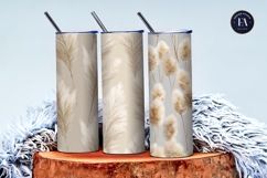 Pampas Grass Pattern Soft Beige Floral Digital Paper Product Image 3