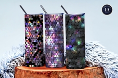 Seamless Holographic Disco Sequin Texture Digital Paper Product Image 3