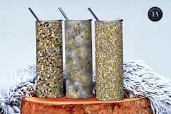 Gold Silver Glitter Festive Seamless Digital Paper Product Image 3