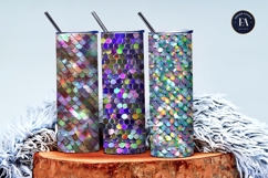 Holographic Sequin Texture Disco Party Digital Paper Product Image 3