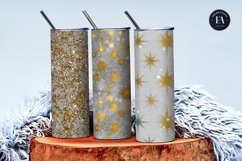 Silver Gold Glitter Festive Seamless Digital Paper Product Image 3