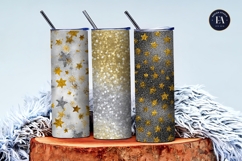 Gold Silver Glitter Festive Seamless Digital Paper Product Image 3