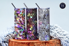 Holographic Sequin Texture Disco Party Digital Paper Product Image 3