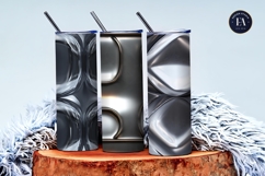 Reflective Chrome Silver Mirror Metallic Digital Paper Product Image 3