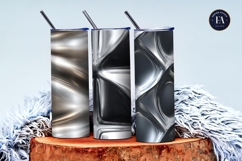 Chrome Silver Mirror Texture Polished Metallic Digital Paper Product Image 3