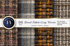 Soft Tweed Fabric Texture Woven Textile Digital Paper Product Image 1