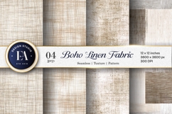Boho Linen Fabric Neutral Soft Beige Digital Paper Product Image 1