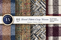 Classic Tweed Fabric Cozy Woven Texture Digital Paper Product Image 1