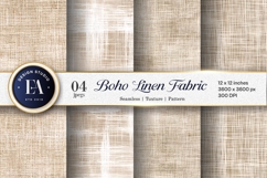 Boho Linen Fabric Soft Neutral Beige Digital Paper Product Image 1