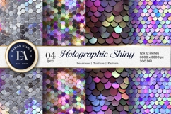 Holographic Sequin Texture Disco Party Digital Paper Product Image 1