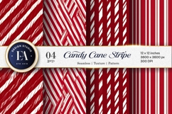 Candy Cane Stripe Red White Peppermint Digital Paper Product Image 1