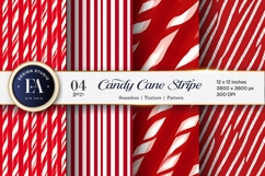 Candy Cane Stripe Red White Peppermint Digital Paper Product Image 1