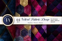 Luxury Velvet Fabric Jewel Tones Seamless Digital Paper Product Image 1