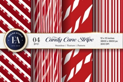 Red White Candy Cane Stripe Seamless Digital Paper Product Image 1