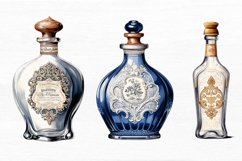 Luxury Vintage Bottle Watercolor Sublimation clipart Product Image 4