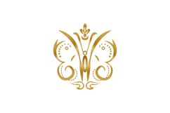 Luxury vintage gold abstract floral art element clip art Product Image 1
