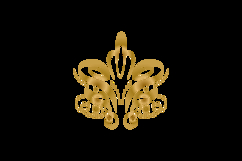 Luxury vintage gold abstract floral art element vector Product Image 2
