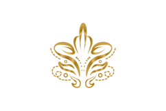 Luxury vintage gold abstract floral art element vector Product Image 1