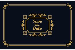 Luxury vintage ornament wedding invitation card vector Product Image 2