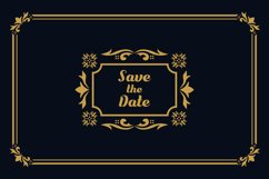 Luxury vintage ornament wedding invitation card vector Product Image 1