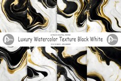 Luxury Watercolor Black White | Digital Paper Product Image 2