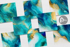 Luxury Watercolor Green | Digital Paper Product Image 3