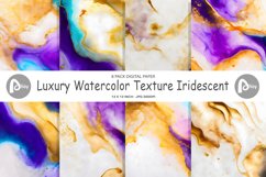 Luxury Watercolor Iridescent | Digital Paper Product Image 2