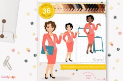 Business woman, avatar clipart, realtor LVA21 Sorrel Product Image 1