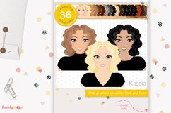Girl clipart avatar, female logo, social brand LVB110 Kassia Product Image 1