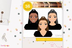 Girl clipart avatar, female logo, social brand LVB111 Liana Product Image 1