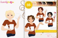 Mug sublimation crafter girl character clipart, Sorrel LVC82 Product Image 1