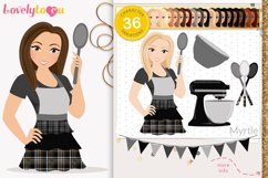 Baker woman avatar with baking utensils, Myrtle LVK13 Product Image 1