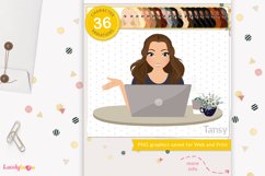Business woman avatar, computer girl clipart - LVS65 Tansy Product Image 1