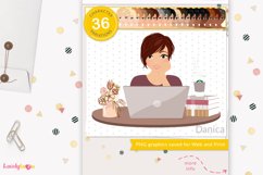 Business woman avatar, computer girl clipart - LVS66 Danica Product Image 1