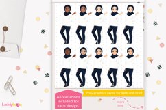 Muslim girl clipart, casual woman avatar, LVX01 Amira Product Image 2