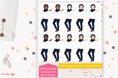 Muslim girl clipart, casual woman avatar, LVX03 Daneen Product Image 2