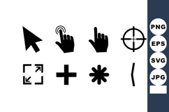Computer mouse pointer hand icons with cursor crosshair plus Product Image 1