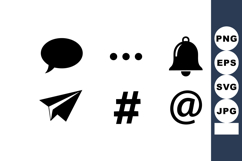 Communication icons vector with speech bubble notificati Product Image 1