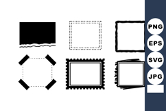 Square photo frame collection with textured borders and crea Product Image 1