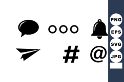 Communication icons vector with chat bubble, ellipsis, b Product Image 1