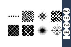Geometric pattern collection with halftone, grid, line, dot, Product Image 1