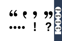 Punctuation marks vector collection including quotation mark Product Image 1