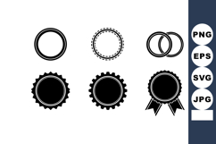 Award badge icons and blank seal vector for certificates Product Image 1