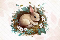 Animals lying on a nest watercolor Product Image 5