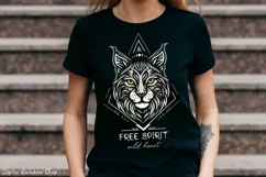 Lynx head print for shirt